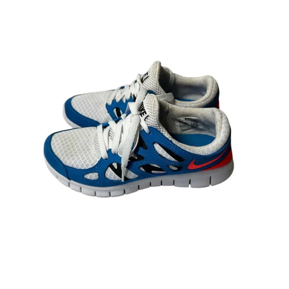 Nike Free Run 2 Women's‎ Athletic Shoes Blue White Red Running Training Sneakers